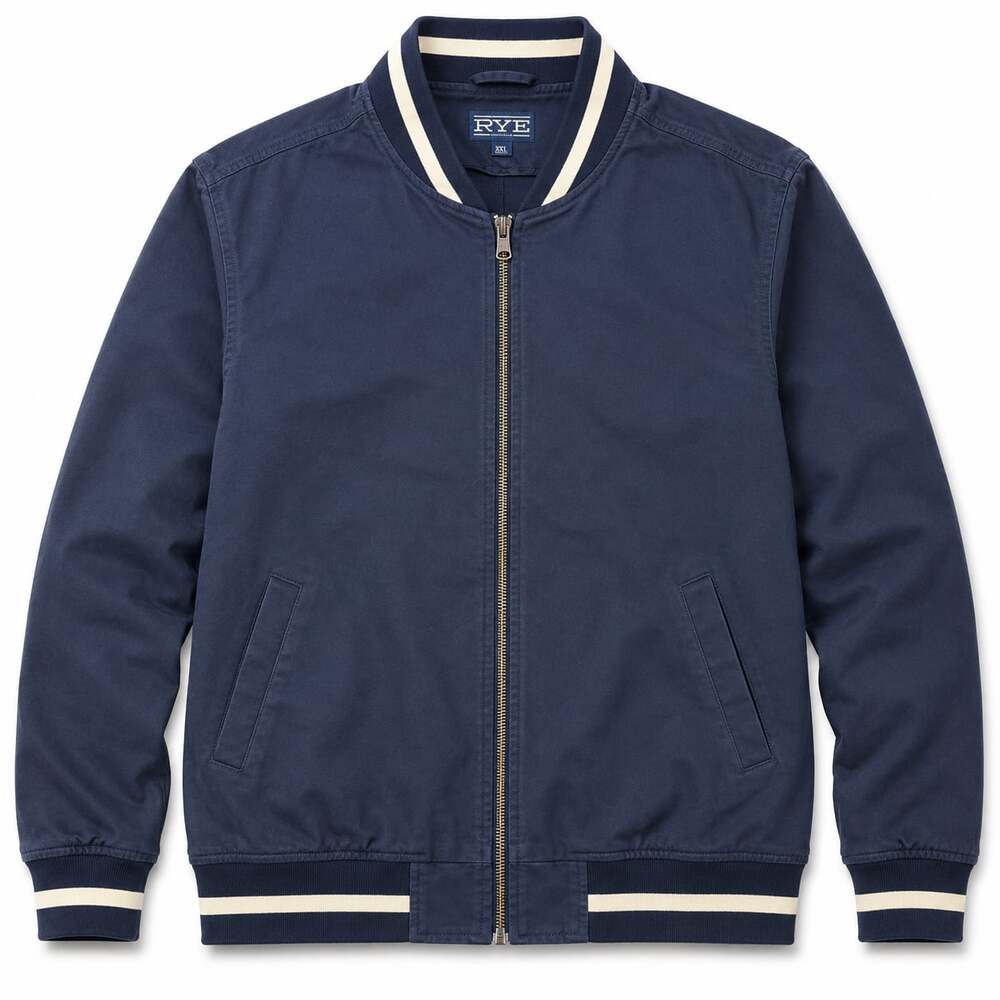 Rye by Hawker Rye Navy Blue Bomber Jacket XXL Tall
